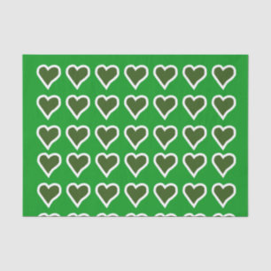 Green Irish Hearts Tissue Paper