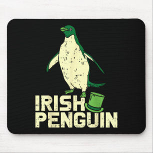 Green Irish Penguin Cute St Patricks Day Animal Lo Mouse Pad