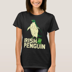 Green Irish Penguin Cute St Patricks Day Animal Lo T-Shirt