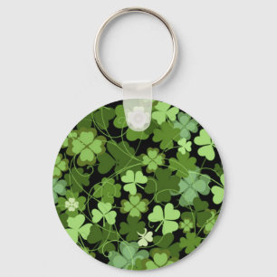 Green Irish Shamrock Keychain