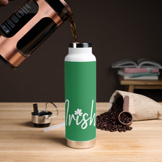 Green Irish Shamrock St Patricks Day              Water Bottle (Coffee)