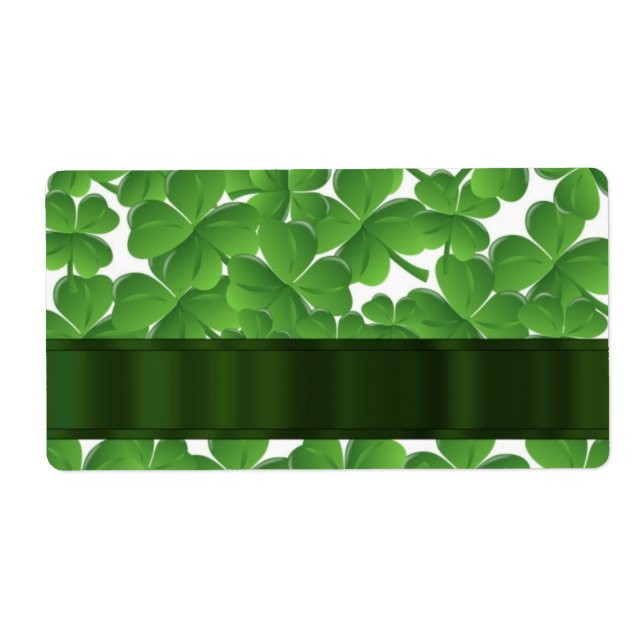 Green Irish shamrocks personalized (Front)