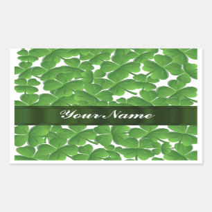 Green Irish shamrocks personalized Sticker