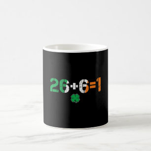 Green Irish Unity 26 + 6 = 1 St. Paddy Day Ireland Coffee Mug