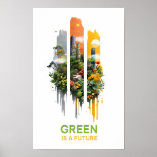 Green Is a Future – Solarpunk Poster