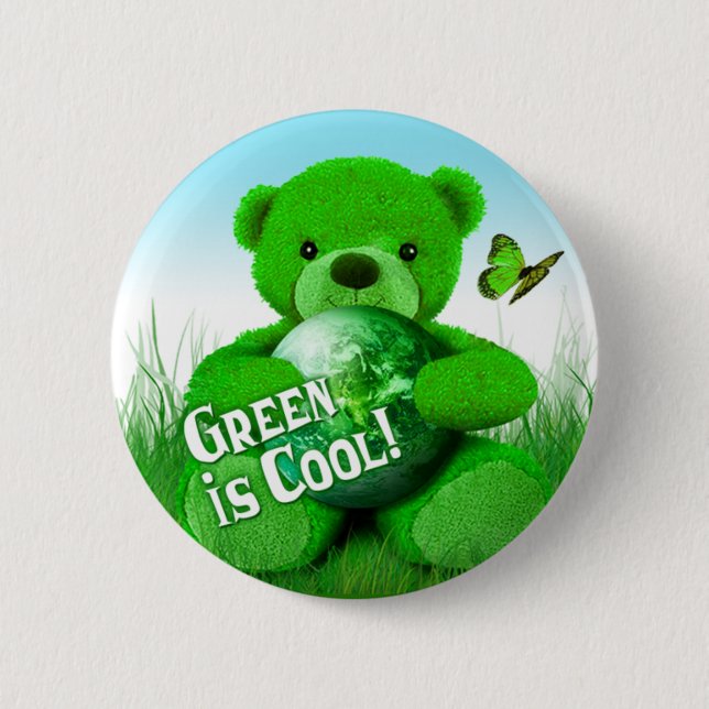 Green is Cool! Button (Front)