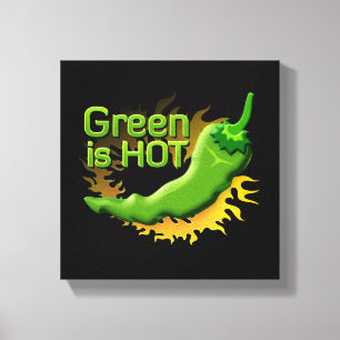 Green is HOT Canvas Print