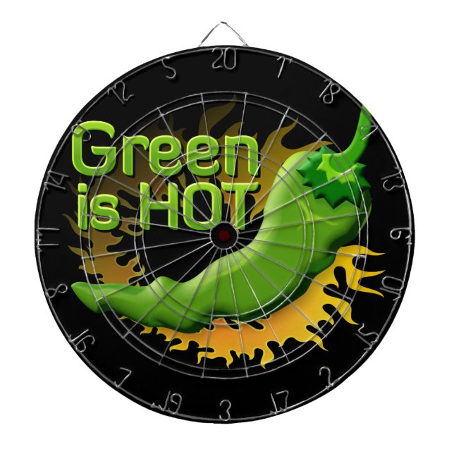 Green is HOT Dartboard (Front)