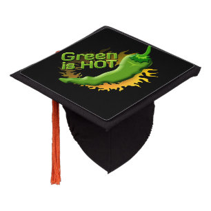Green is HOT Graduation Cap Topper