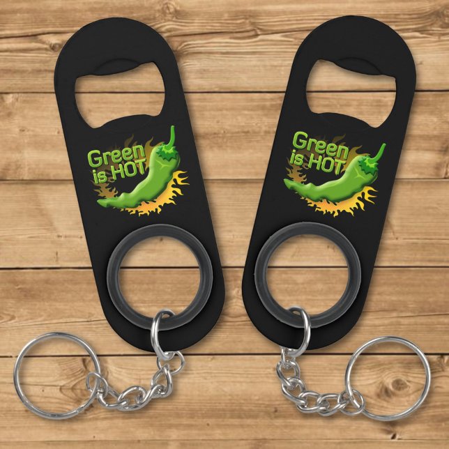 Green is HOT Keychain Bottle Opener (Creator Uploaded)
