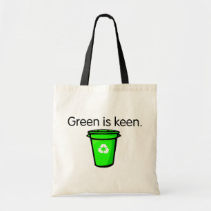 Green is keen. tote bag