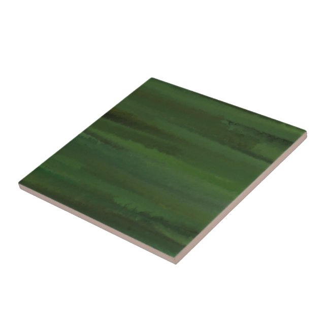 Green Is My Favourite Colour Ceramic Tile (Side)