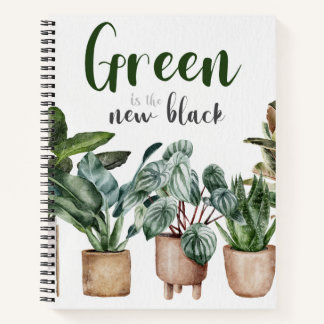 Green is the new Black Plant Lovers  Notebook
