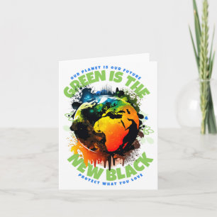 Green Is The New Black T Shirt Card