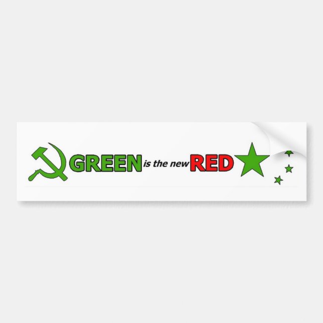 Green is the new Red Bumper Sticker (Front)