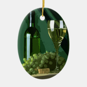 Green is White Ceramic Ornament