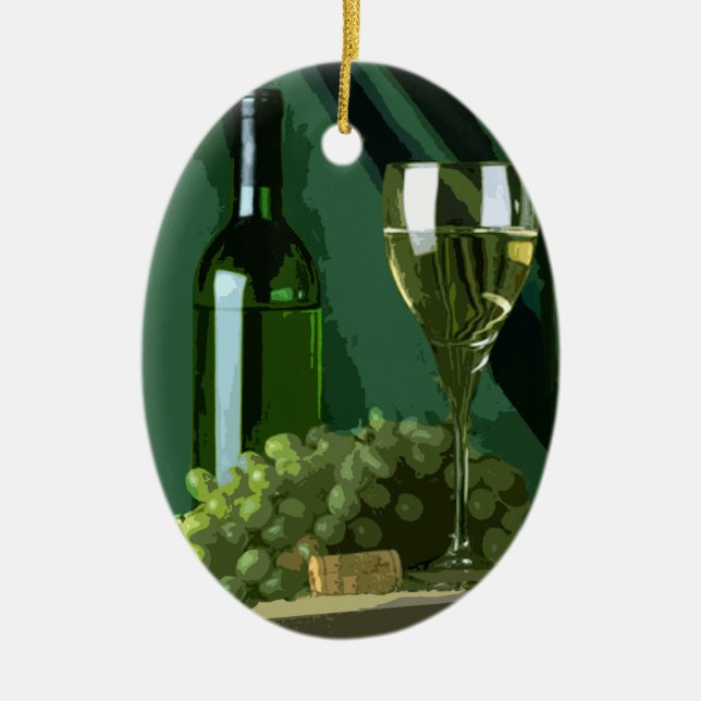 Green is White Ceramic Ornament (Front)