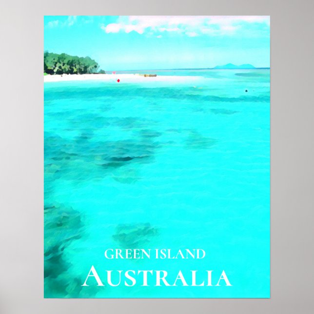 Green island Great Barrier Reef Australia travel Poster (Front)