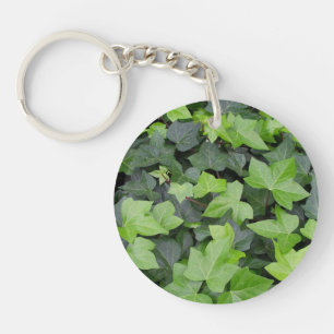 Green Ivy Botanical Print Keychain