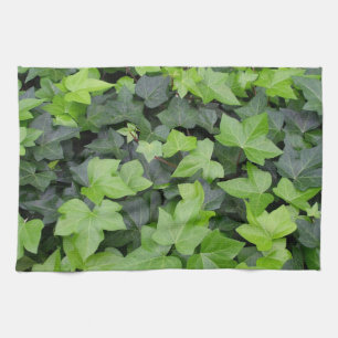 Green Ivy Botanical Print Kitchen Towel