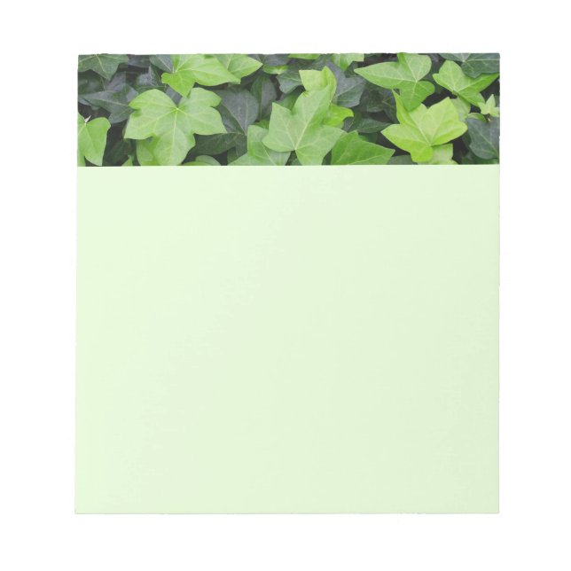 Green Ivy Botanical Print Notepad (Front)