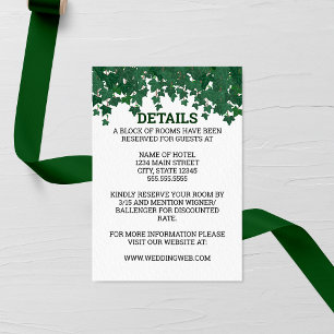 Green Ivy Garden Wedding Enclosure Card