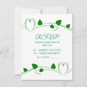Green Ivy Heart Vine Thunder_Cove RSVP Card