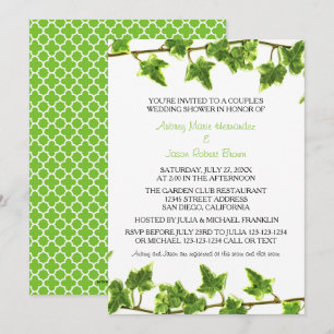 Green Ivy - Invitation Wedding shower d'un couple