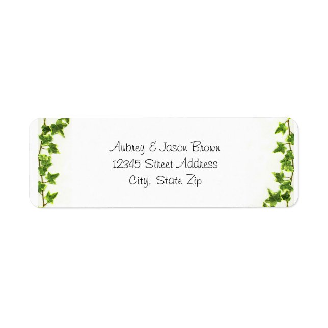 Green Ivy - Return Address Labels (Front)