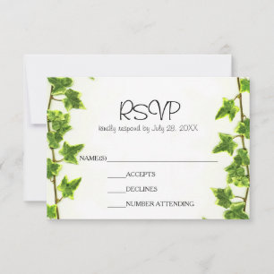 Green Ivy - RSVP Card