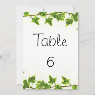 Green Ivy - Table Numbers