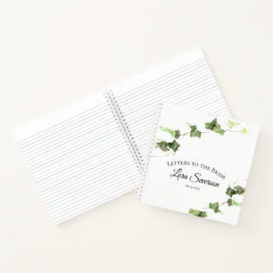 Green Ivy Vine Watercolor Letters to the Bride Notebook