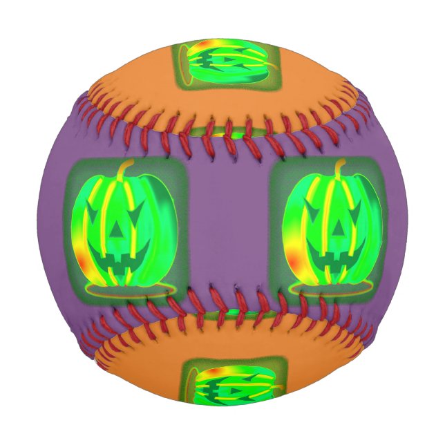 Green Jack o'lantern Halloween Thunder_Cove Baseball (Front)