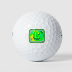 Green Jack o'lantern Halloween Thunder_Cove Golf Balls
