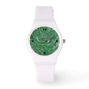 green jade chinese dragon sculpture watch