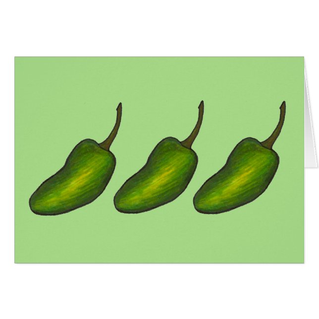Green Jalapeno Hot Spicy Peppers Vegetable (Front Horizontal)