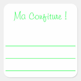 Green jam label "my jam"