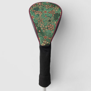 Green Japanese flower background traditional flora Golf Head Cover