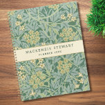 Green Jasmine Floral Pattern 2026 Planner<br><div class="desc">Elegant vintage green jasmine floral botanical pattern planner with a custom name in classic serif typography.</div>