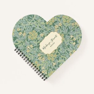 Green Jasmine Floral Pattern Notebook