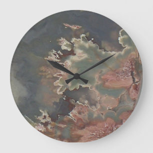 Green Jasper Stone Look  Wall Clock