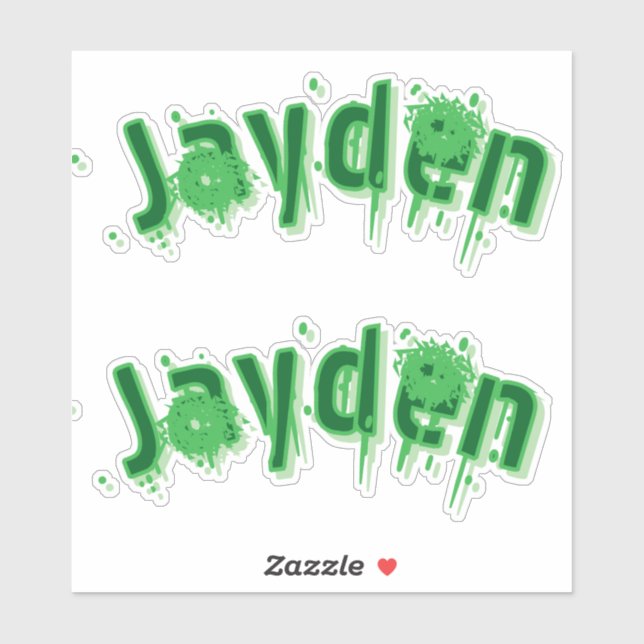 Green Jayden Name, (Sheet)