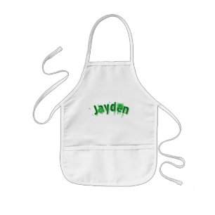 Green Jayden Name, Kids Apron