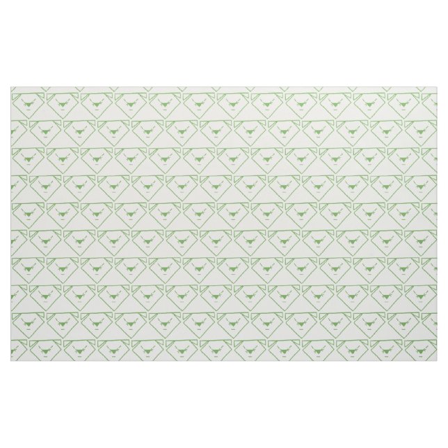 Green Jeans Anime Dog Patterned Fabric (Yard)
