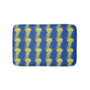 Green Jelly Fish Bath Mat