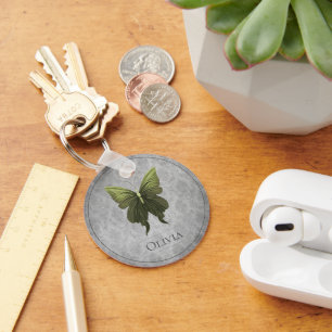 Green Jewelled Butterfly Keychain