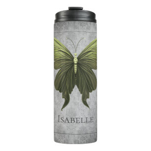 Green Jewelled Butterfly Thermal Tumbler