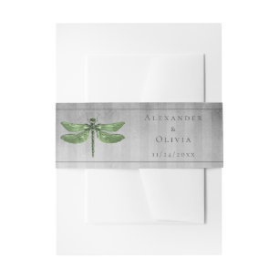 Green Jewelled Dragonfly Invitation Belly Band