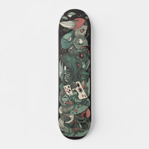 Green Joker Monster Video Game Skateboard