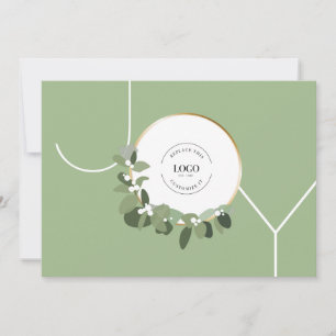 Green Joy Corporate logo Christmas Holiday Card